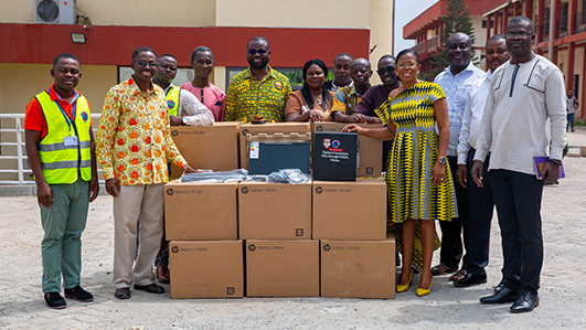 FASUL Donates 10 Computers to Takoradi Technical University's Center for Gender and Advocacy.